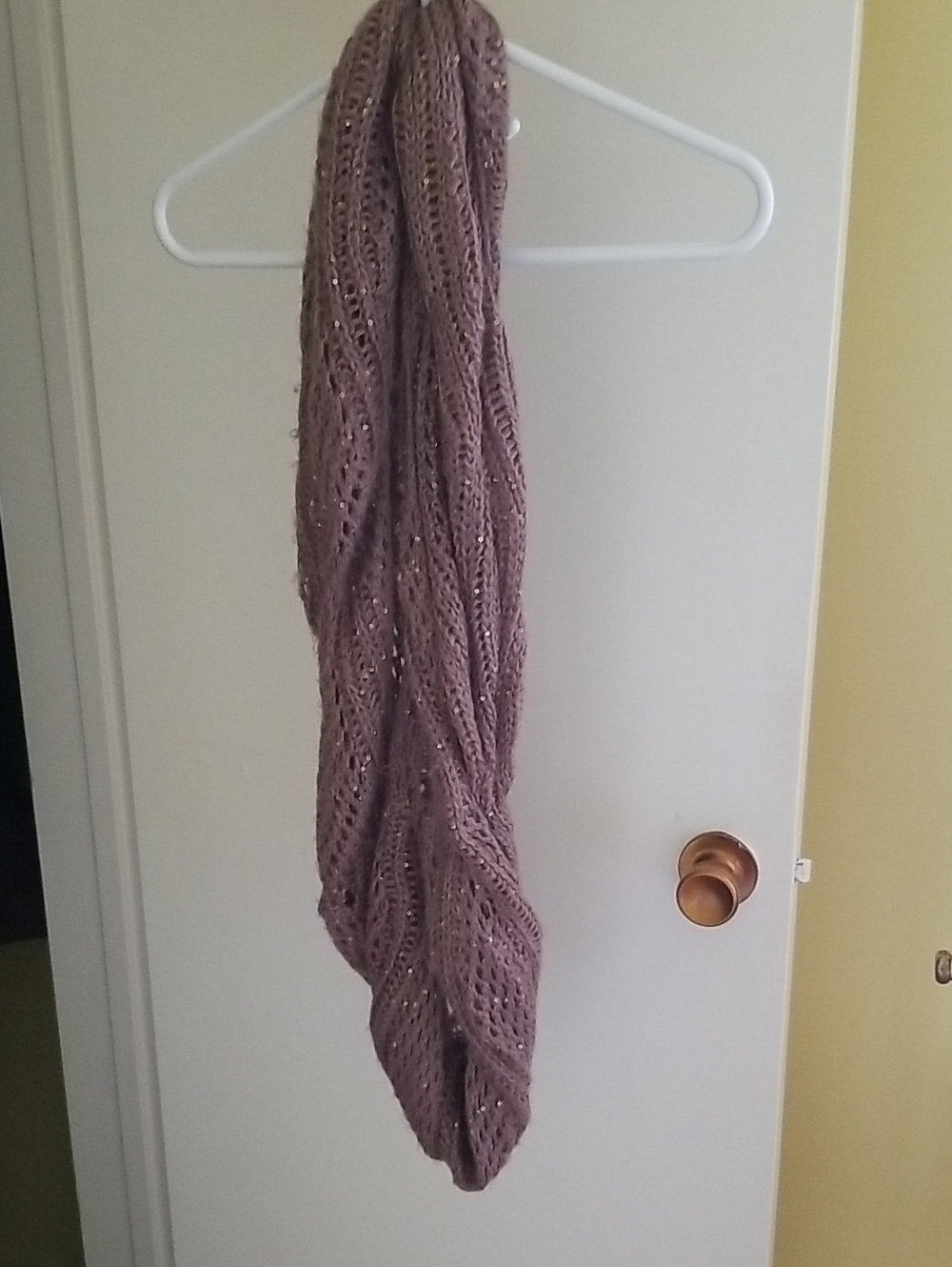 Mauve Sparkled Infinity Loop Scarf